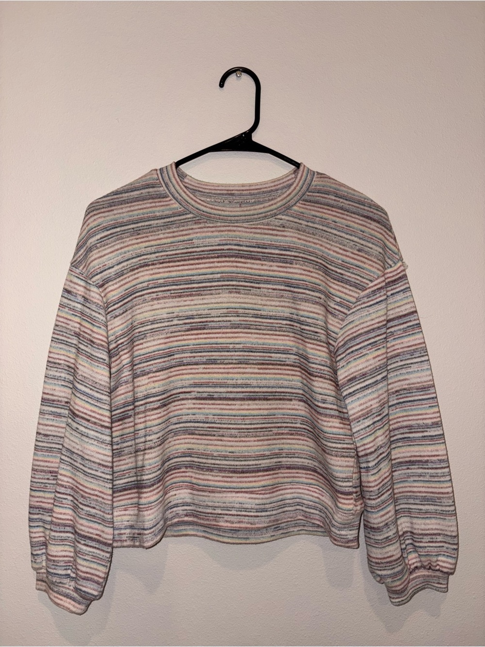 Madewell Pastel Striped Crewneck Sweater - Picture 1 of 2